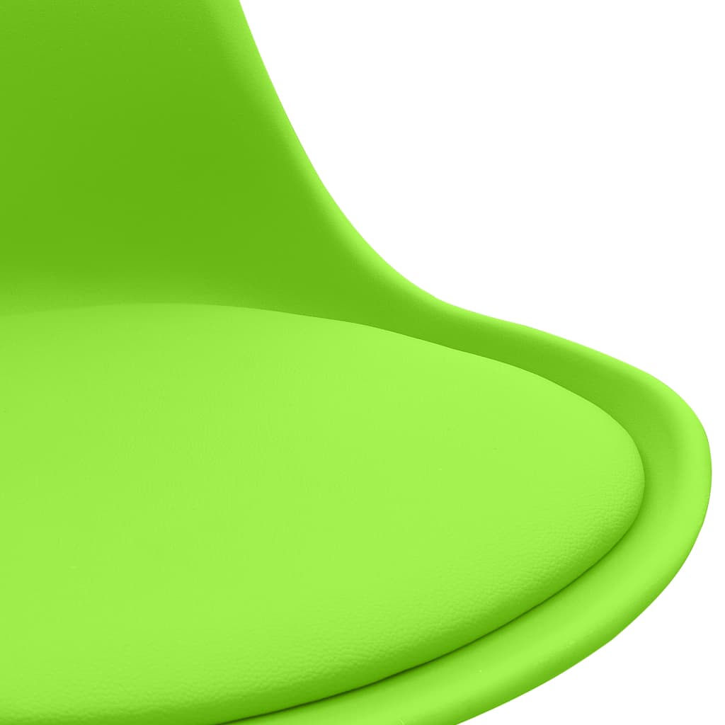Krzesła stołowe, 4 szt., zielone, sztuczna skóra