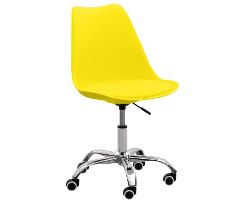 vidaXL Sillas de comedor 4 unidades cuero sintético amarillo