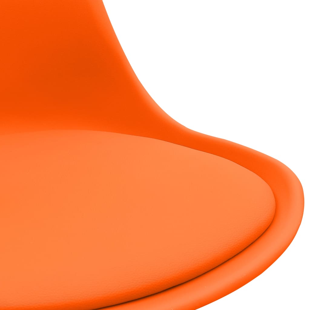 Krzesła stołowe, 6 szt., pomarańczowe, sztuczna skóra