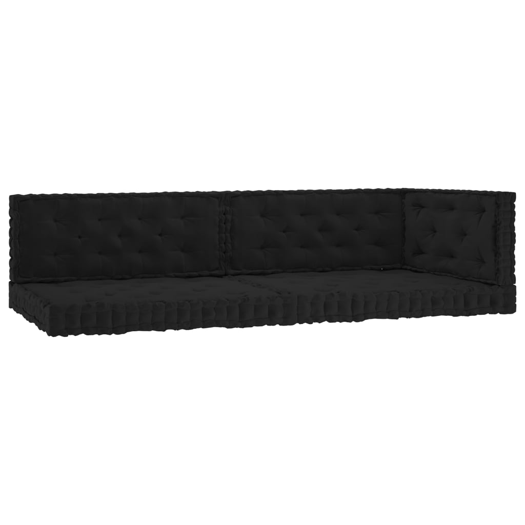 Podušky na nábytek z palet 5 ks bavlna černé