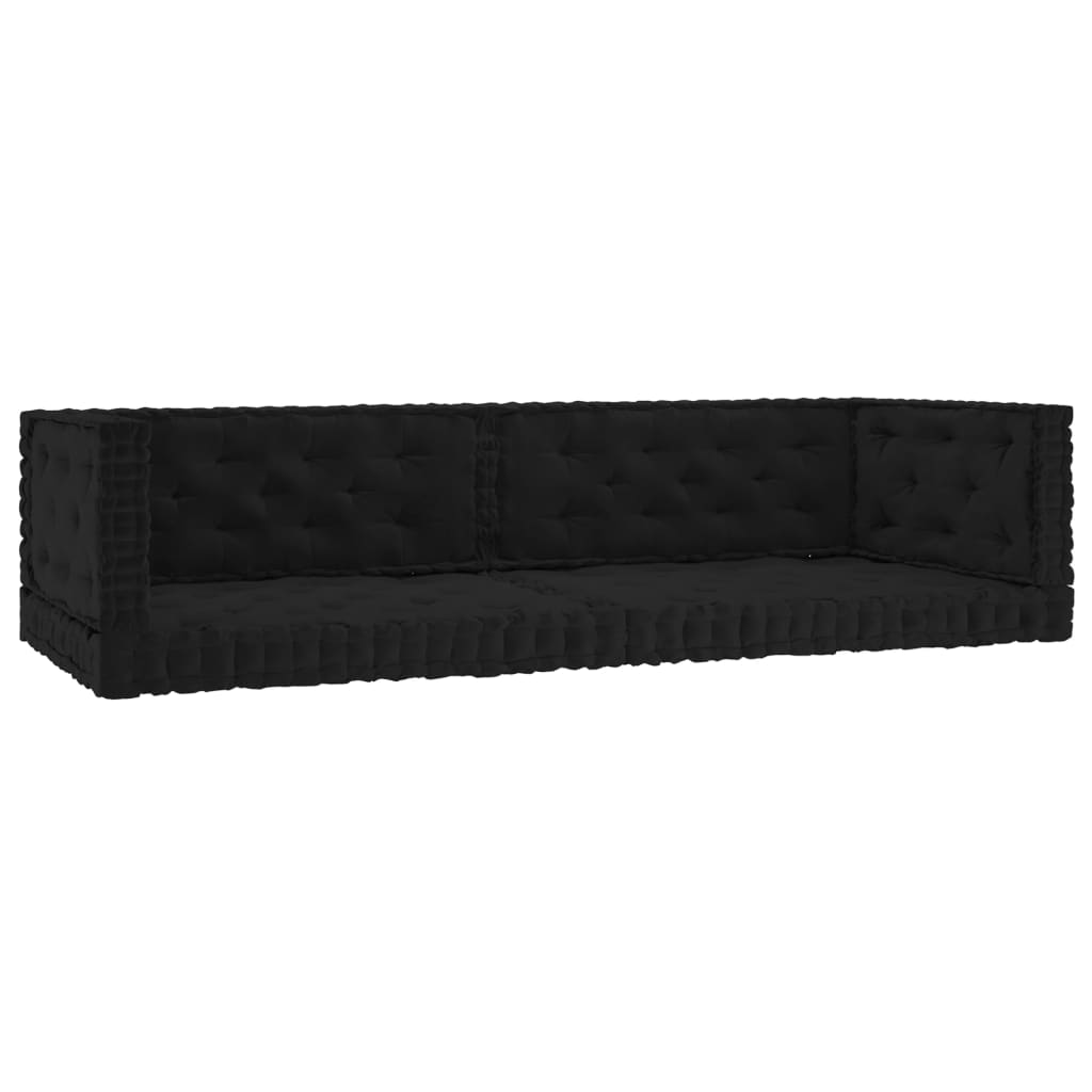 Podušky na nábytek z palet 6 ks bavlna černé