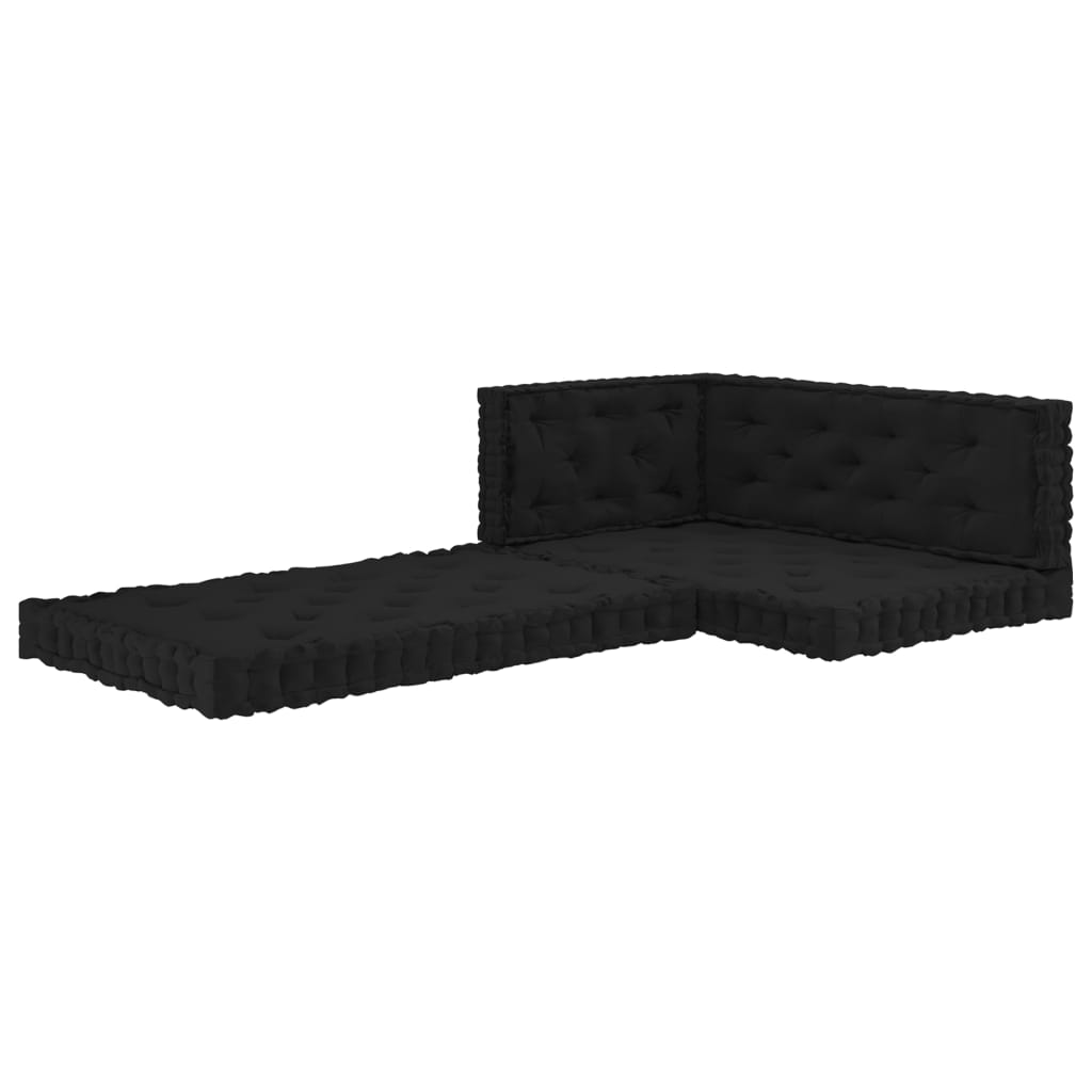 Podušky na nábytek z palet 4 ks bavlna černé
