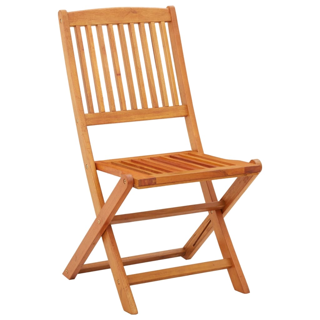 vidaXL Tuinstoelen 4 st inklapbaar massief eucalyptushout afbeelding