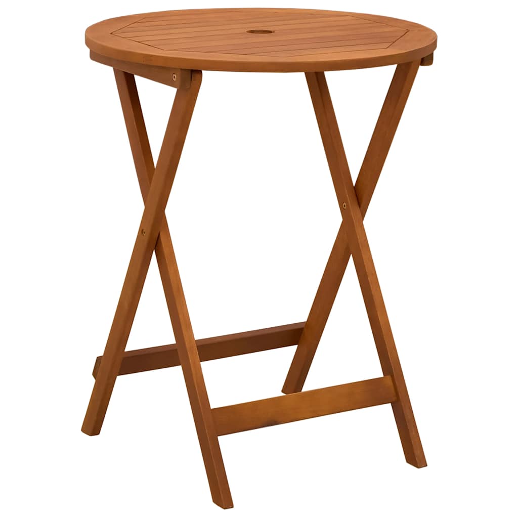 vidaXL Skládací zahradní stůl Ø 60 x 75 cm masivní eukalyptové dřevo