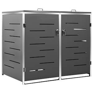 vidaXL kahe pr&uuml;gikasti kuur 138x77,5x115 cm, roostevaba teras