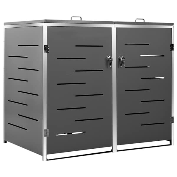 vidaXL kahe pr&uuml;gikasti kuur 138x77,5x115 cm, roostevaba teras