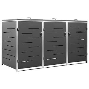 vidaXL kolme pr&uuml;gikasti kuur 207x77,5x115 cm, roostevaba teras