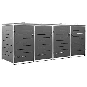 vidaXL nelja pr&uuml;gikasti kuur 276,5x77,5x115 cm, roostevaba teras