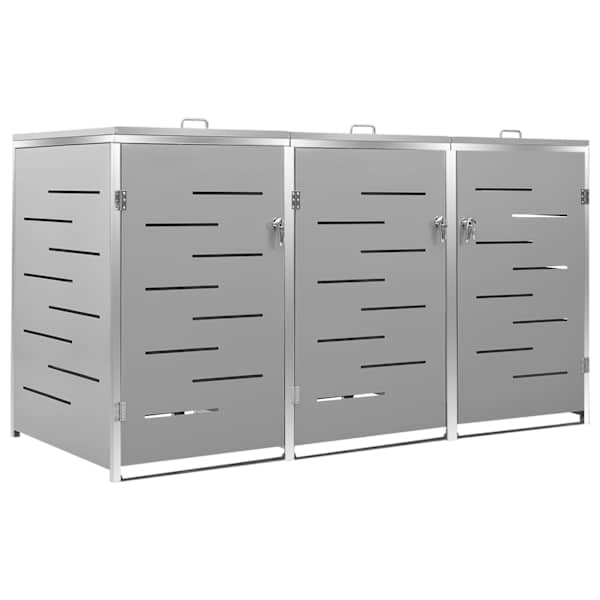 vidaXL kolme pr&uuml;gikasti kuur 207x77,5x115 cm, roostevaba teras