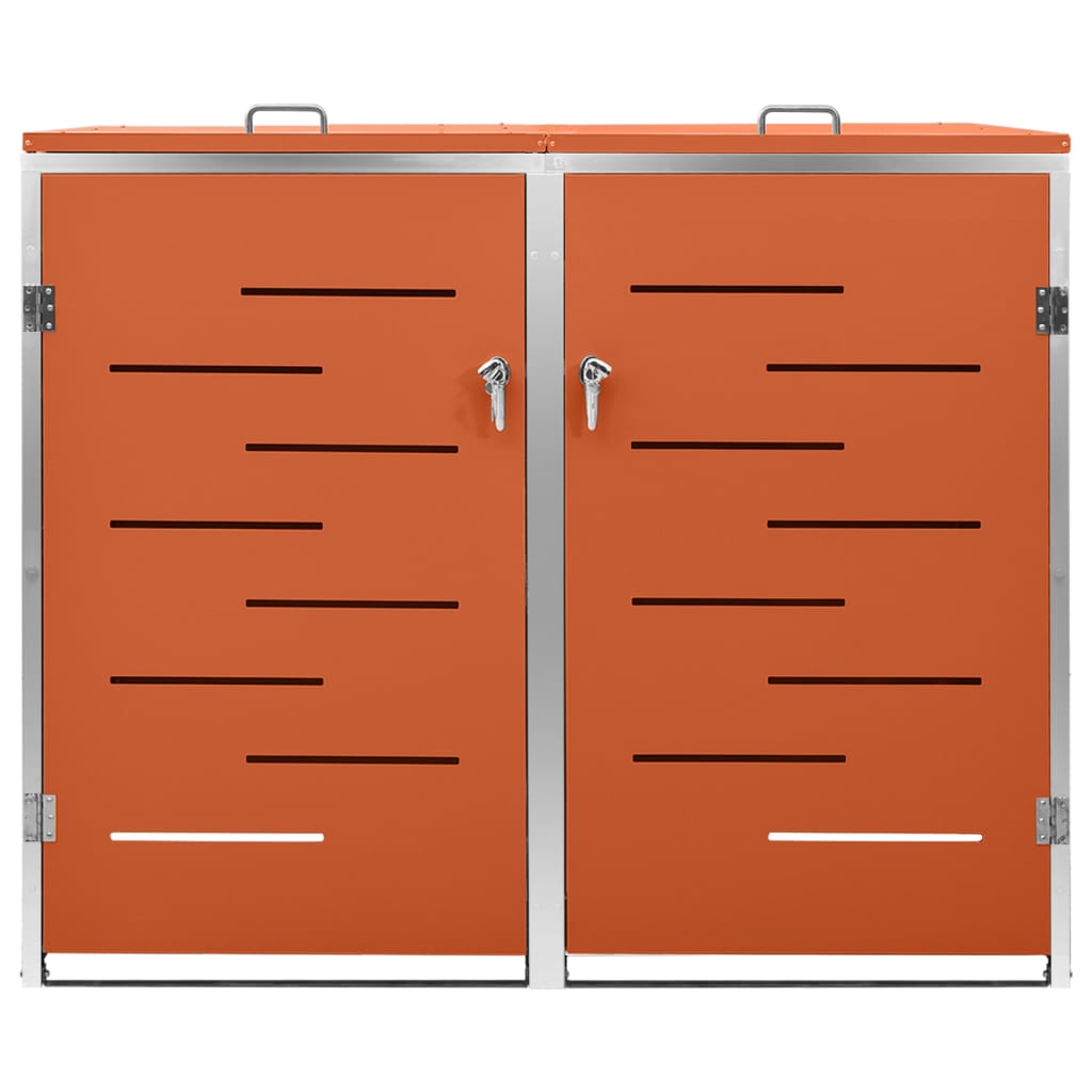 vidaXL Containerberging dubbel 138x77,5x112,5 cm roestvrij staal afbeelding