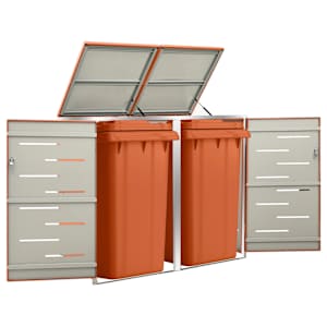 vidaXL kahe pr&uuml;gikasti kuur 138x77,5x115 cm, roostevaba teras