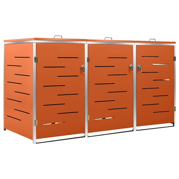 vidaXL kolme pr&uuml;gikasti kuur 207x77,5x115 cm, roostevaba teras