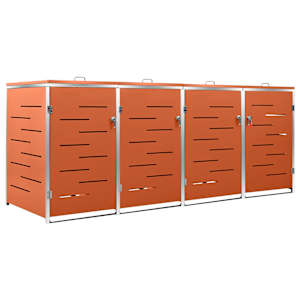 vidaXL nelja pr&uuml;gikasti kuur 276,5x77,5x115 cm, roostevaba teras