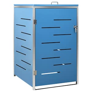vidaXL &uuml;he ratastega pr&uuml;gikasti kuur 69x77,5x115cm, roostevaba teras
