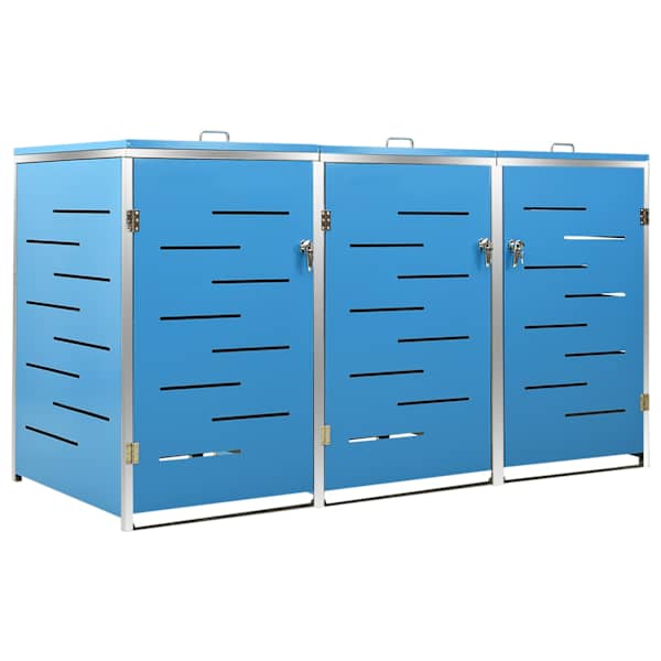 vidaXL kolme pr&uuml;gikasti kuur 207x77,5x115 cm, roostevaba teras
