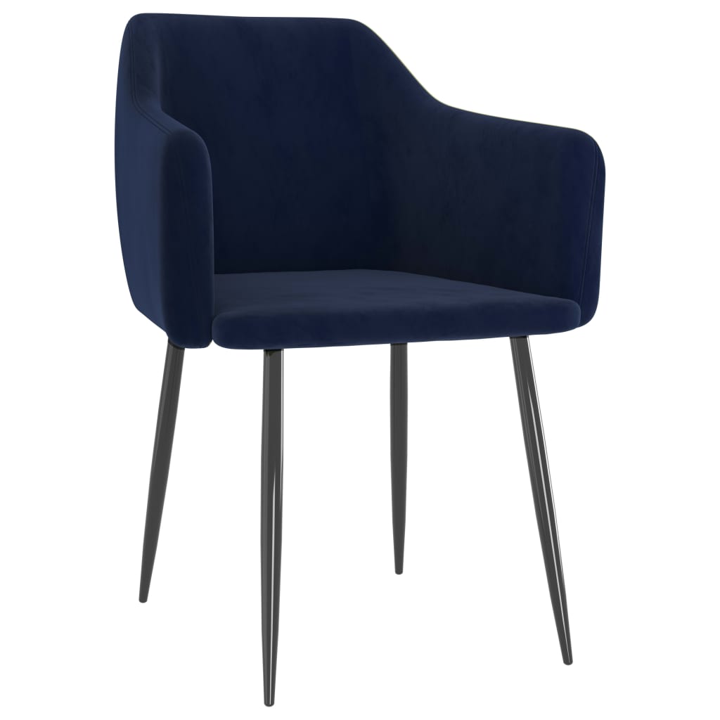 

vidaXL Eetkamerstoelen 4 st fluweel blauw