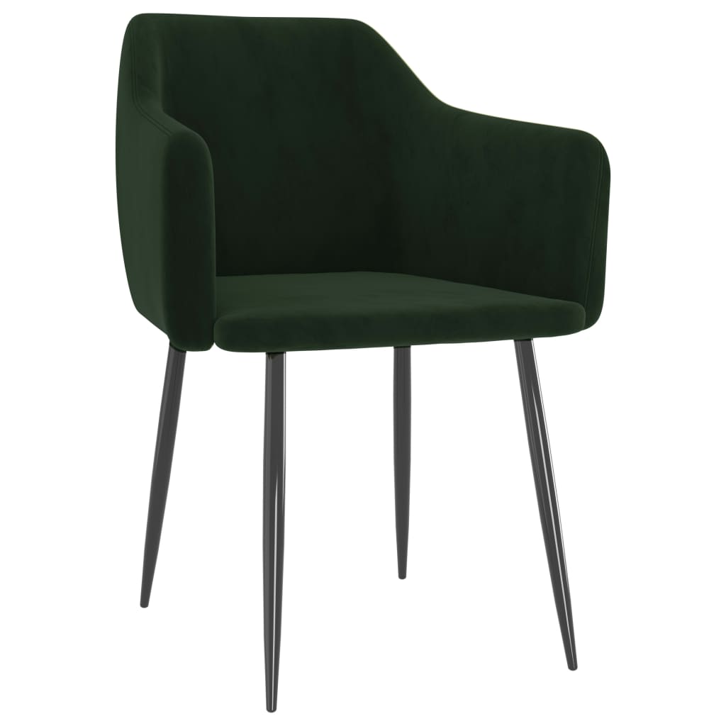 

vidaXL Eetkamerstoelen 4 st fluweel donkergroen