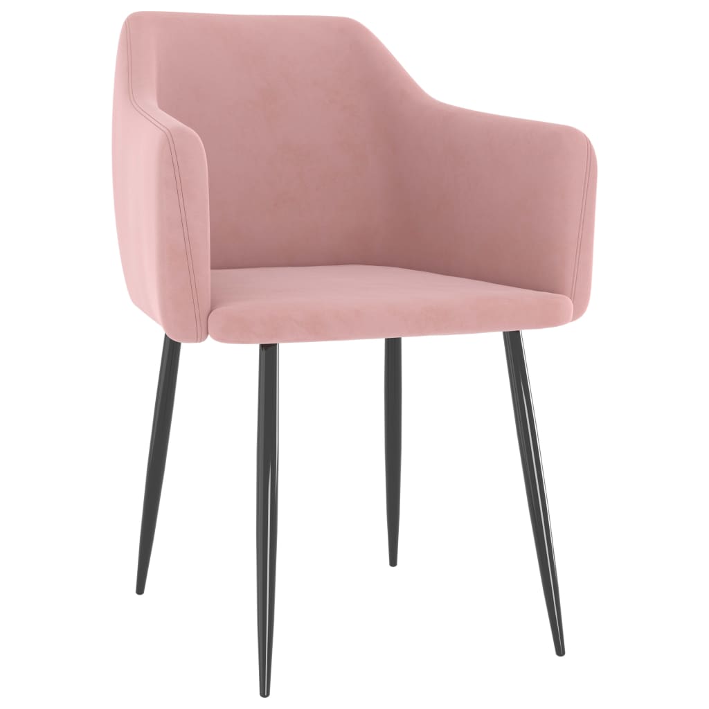 

vidaXL Eetkamerstoelen 4 st fluweel roze