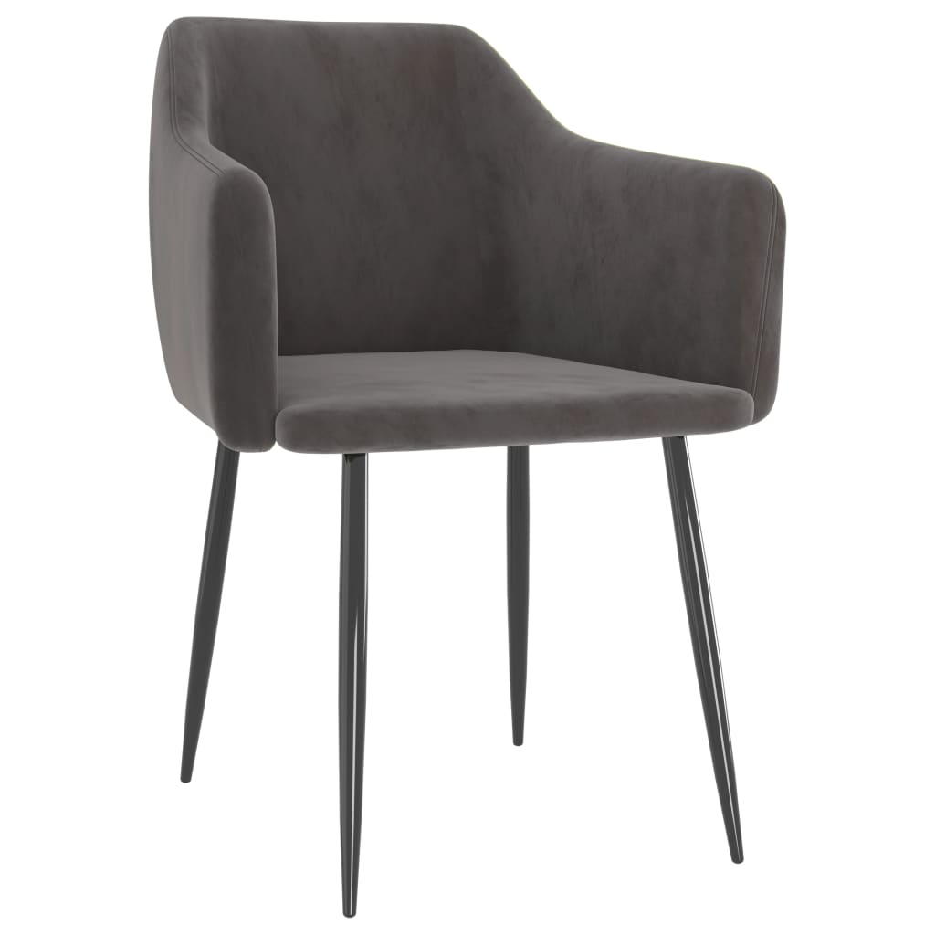 

vidaXL Eetkamerstoelen 6 st fluweel donkergrijs