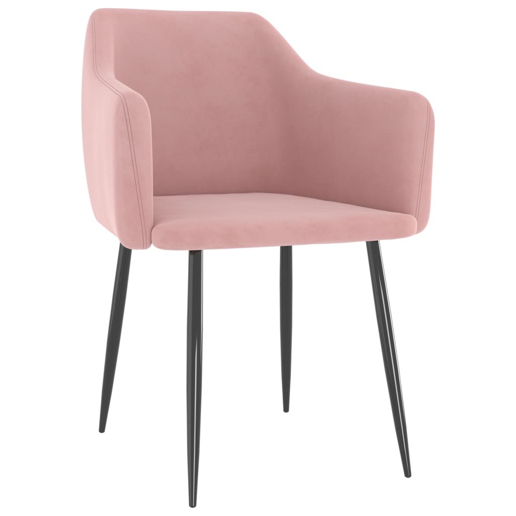 

vidaXL Eetkamerstoelen 6 st fluweel roze