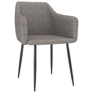 vidaXL Valgomojo kėdės, 4vnt., &scaron;viesiai pilkos, audinys