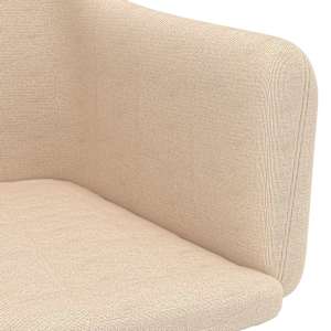 Jídelní židle 4 ks krémové textil - obrázek 6