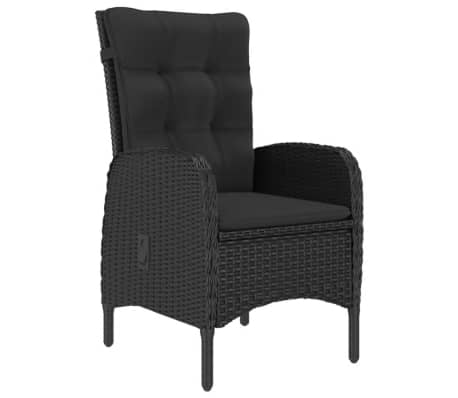 VidaXL 3 Piece Patio Dining Set Black | VidaXL.com