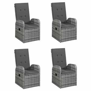 5dílný zahradní jídelní set šedý - obrázek 2