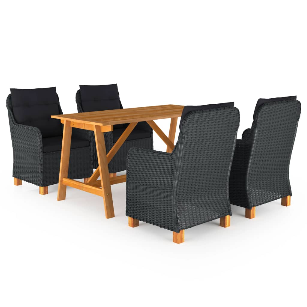 Zestaw jadalniany ogrodowy - stół 140x70x73,5cm + 4 krzesła + poduszki