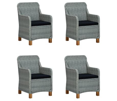 vidaXL 5 Piece Garden Dining Set Light Grey