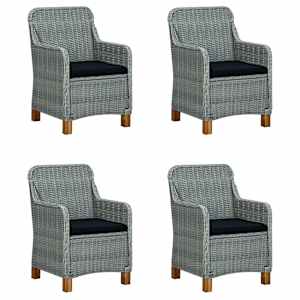 vidaXL 5 Piece Garden Dining Set Light Grey