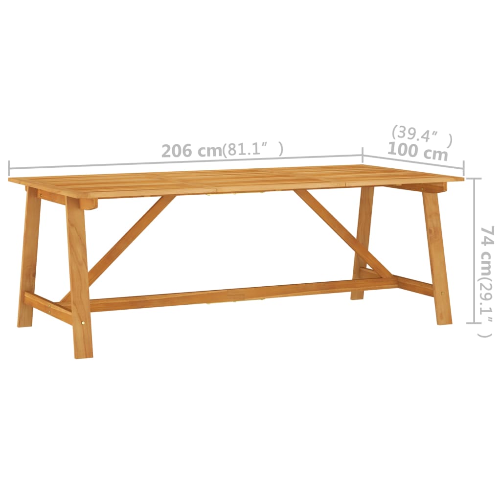 Градински трапезен комплект, 7 части, кафяв