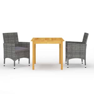vidaXL 3-osaline aiam&ouml;&ouml;blikomplekt, hall