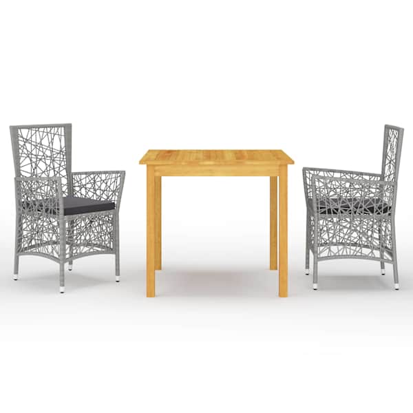 vidaXL 3-osaline aiam&ouml;&ouml;bli s&ouml;&ouml;gikomplekt, hall