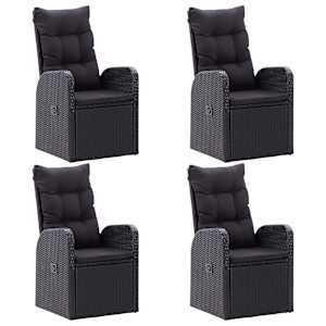 Vrtna jedilna garnitura 5-delna črna - slika 2