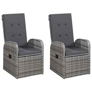 Vrtna jedilna garnitura 5-delna siva - slika 2