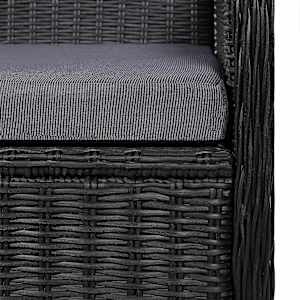 Vrtna jedilna garnitura 3-delna črna - slika 10