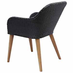 Vrtna jedilna garnitura 5-delna črna - slika 9