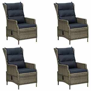 Vrtna jedilna garnitura 5-delna rjava - slika 5