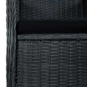 Vrtna jedilna garnitura 3-delna temno siva - slika 11