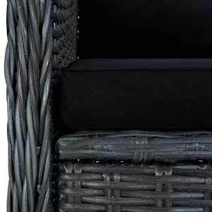 Vrtna jedilna garnitura 3-delna temno siva - slika 11