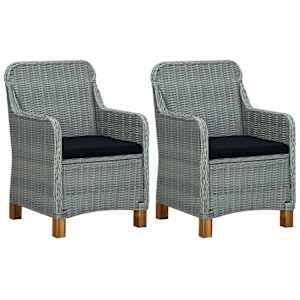 Vrtna jedilna garnitura 3-delna svetlo siva - slika 5