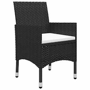 Vrtna jedilna garnitura 7-delna črna - slika 6