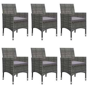 Vrtna jedilna garnitura 7-delna siva - slika 5