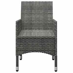 Vrtna jedilna garnitura 7-delna siva - slika 10