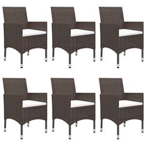 Vrtna jedilna garnitura 7-delna rjava - slika 5