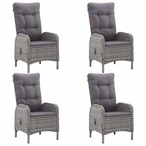 Vrtna jedilna garnitura 5-delna siva - slika 5