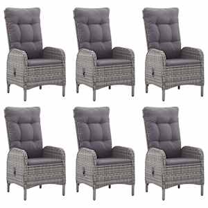 Vrtna jedilna garnitura 7-delna siva - slika 5