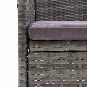 Vrtna jedilna garnitura 7-delna siva - slika 10