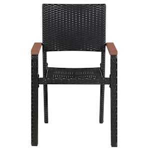 Vrtna jedilna garnitura 5-delna črna - slika 7